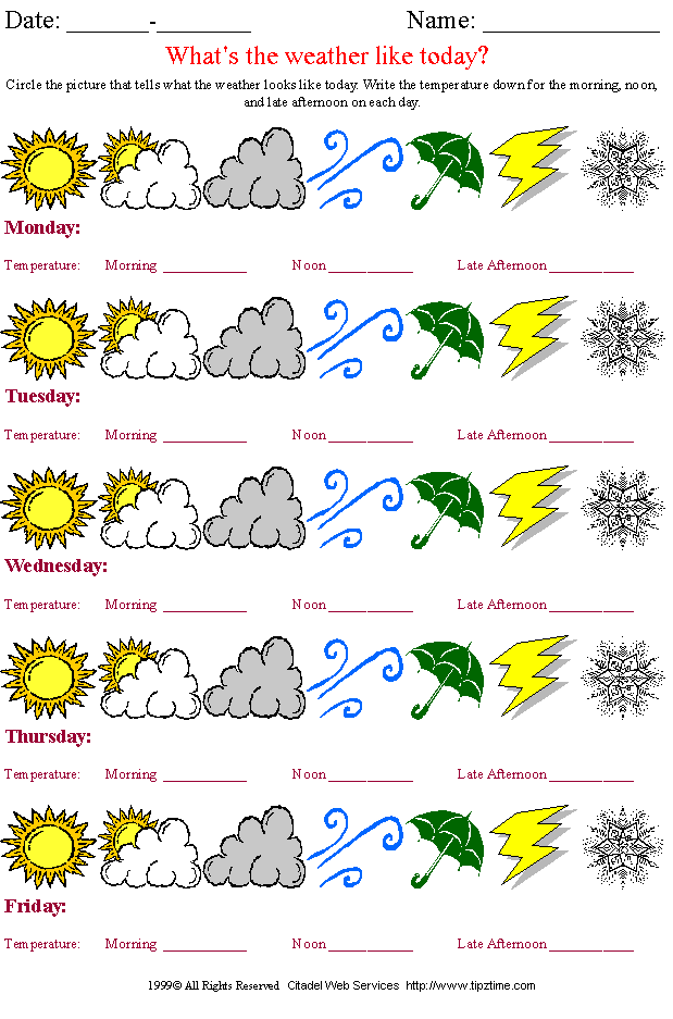 homework weather report